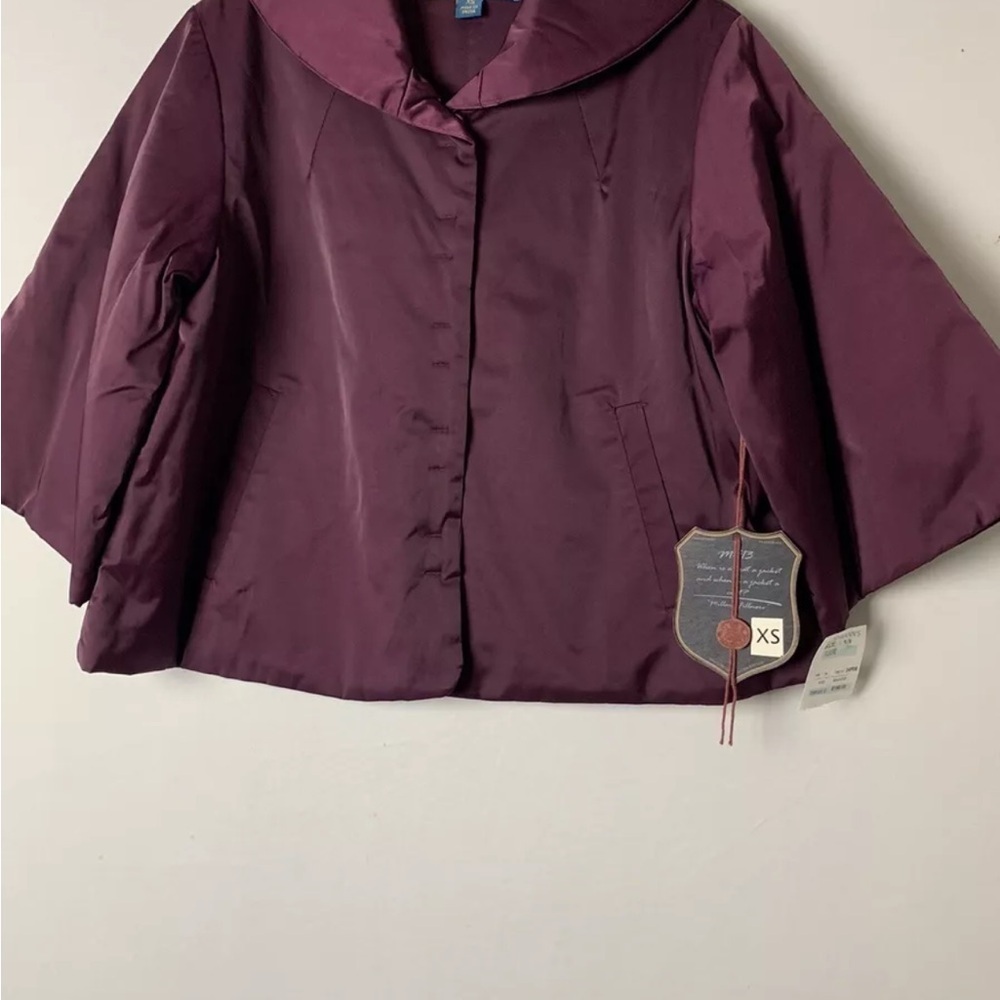 Millard Fillmore Burgundy Crop Top Jacket Women’s Size XS - Picture 2 of 10